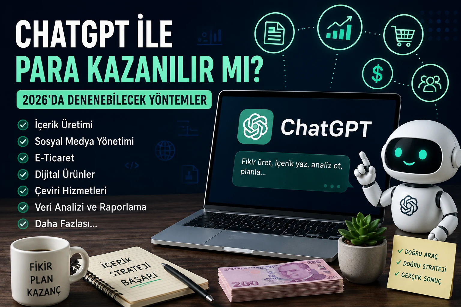 ChatGPT ile Para Kazanılır mı? 2026’da Denenebilecek Yöntemler