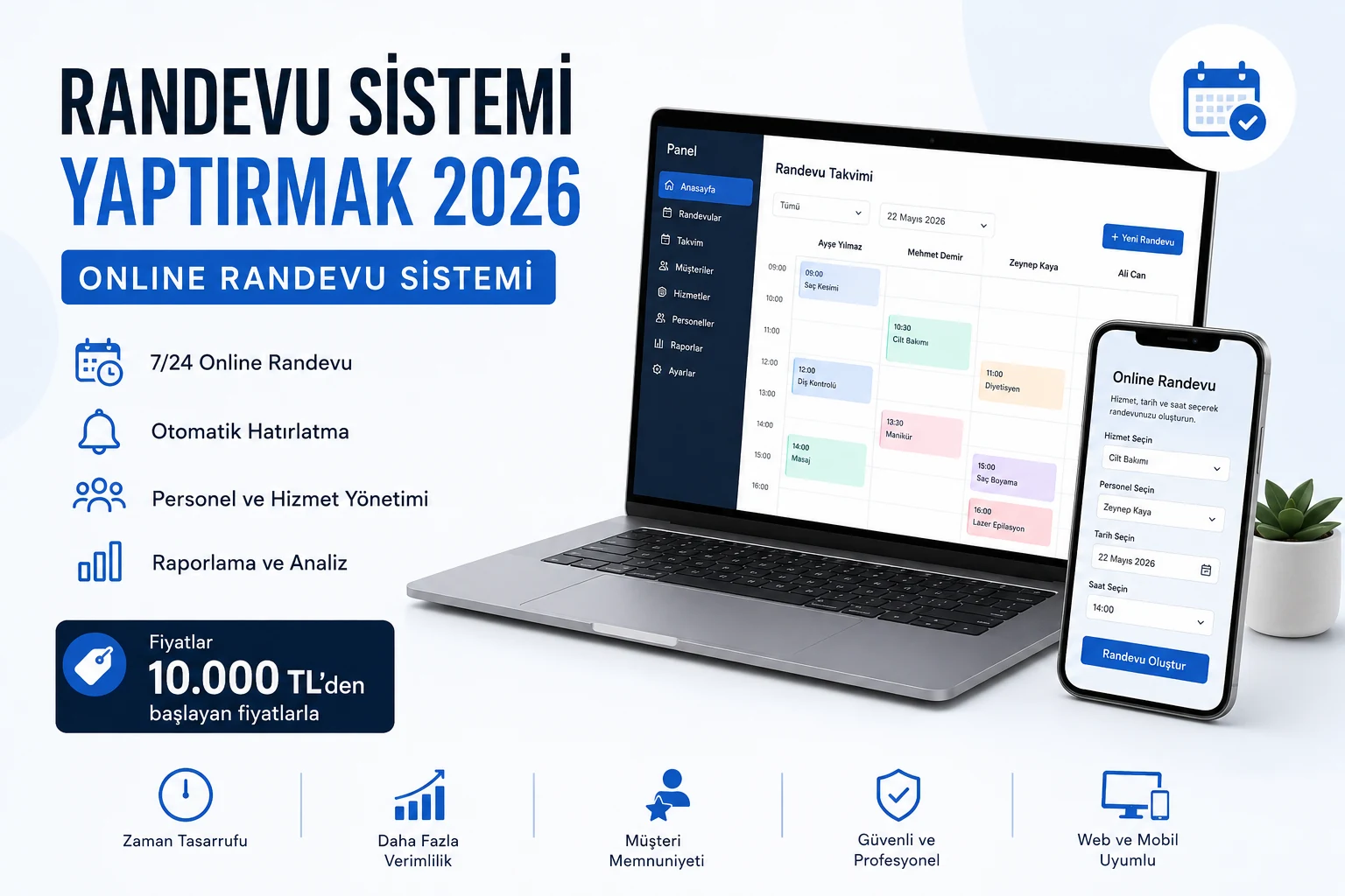 Randevu Sistemi Yaptırmak 2026: Online Randevu Sistemi