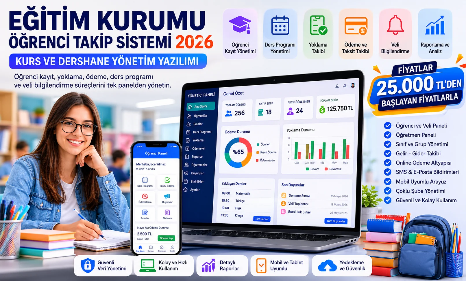 Eğitim Kurumu Öğrenci Takip Sistemi 2026: Kurs ve Dershane Yönetim Yazılımı
