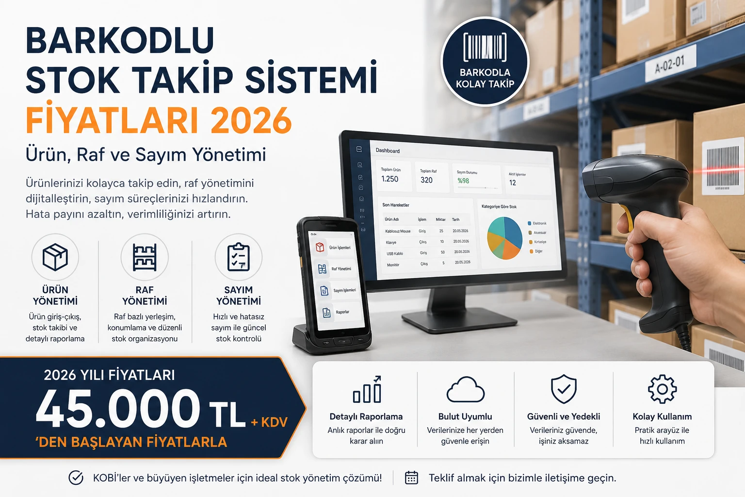 Barkodlu Stok Takip Sistemi Fiyatları 2026: Ürün, Raf ve Sayım Yönetimi