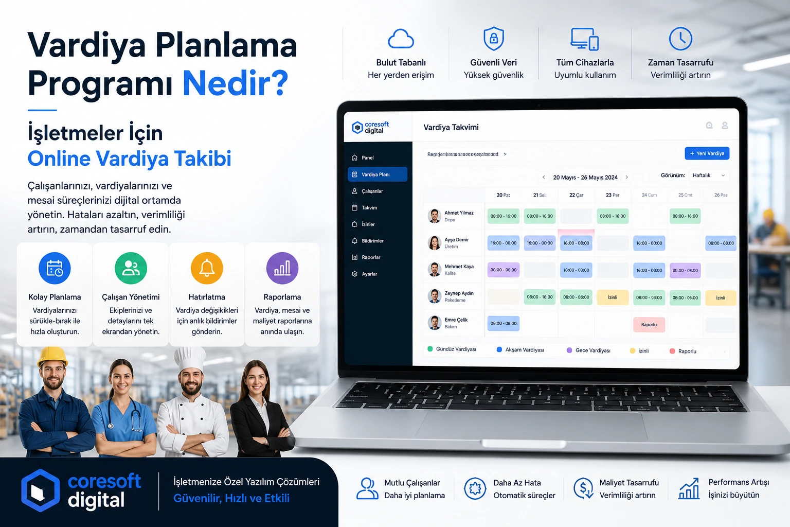 Vardiya Planlama Programı Nedir? İşletmeler İçin Online Vardiya Takibi